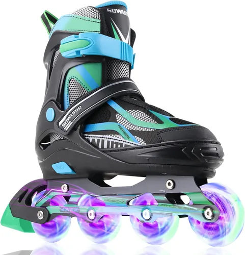 Patines en línea ajustables para niñas y niños, patines con todas las ruedas iluminadas, patines para mujer para niños y adultos, hombres, mujeres