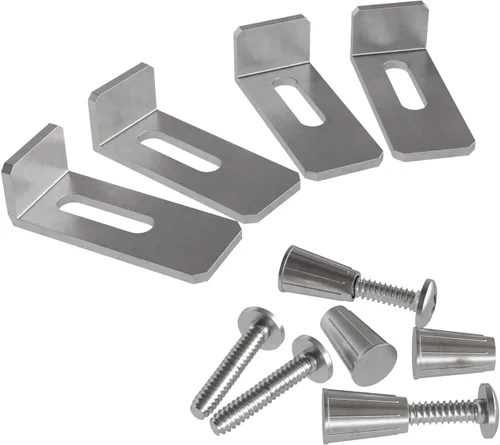 Miniatura 2 de Dowell 6011-10 - Clips para fregadero de baño, soportes para lavabo, 4 clips, tornillos y anclajes