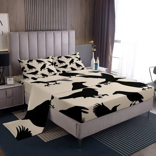 Miniatura 11 de Feelyou Husky - Juego de sábanas con diseño de flor de cerezo rosa, ropa de cama para perro, 1 sábana encimera y 1 sábana bajera ajustable con 1