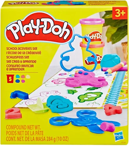 Miniatura 2 de Play Doh - Juego de aprendizaje creativo que incluye mantel, calcomanías, 5 cortadores de animales, 10 sellos, 3 herramientas y 5 latas de masa