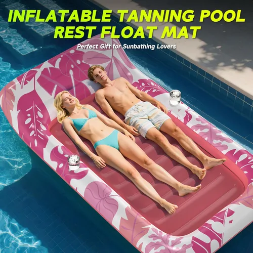 Miniatura 7 de CACSPS Flotadores inflables de piscina para adultos, sillas flotantes con portavasos, flotadores de piscina resistentes para diversión acuática