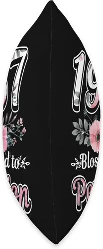 Miniatura 2 de Birthday Gifts For Women In Flower Style Almohada de cumpleaños, diseño floral, hecha en 1967, 18 x 18 pulgadas, multicolor