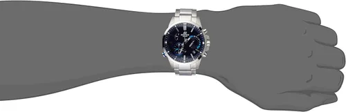 Miniatura 2 de Casio Reloj de cuarzo Edifice para hombre con correa de acero inoxidable, plata, 20.54 (Modelo EQB-700D-2ACF), PlateadoAzul, Reloj de cuarzo