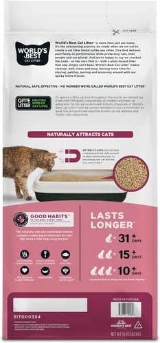 Miniatura 2 de LA MEJOR ARENA PARA GATOS DEL MUNDO Arena Good Habits para atraer gatos Atrayente natural a base de plantas Arena de maíz para gatos múltiples
