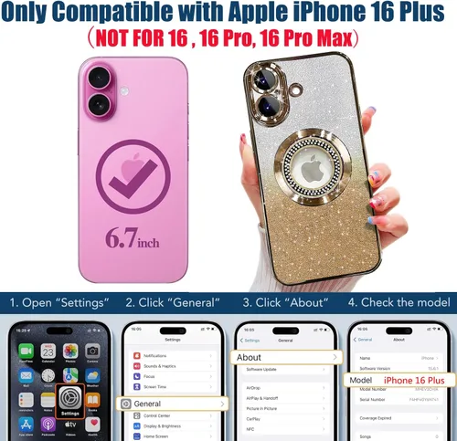 Miniatura 110 de Misscase Funda magnética con purpurina para iPhone 11 compatible con MagSafe, protección completa, delgada, a prueba de golpes, antiarañazos
