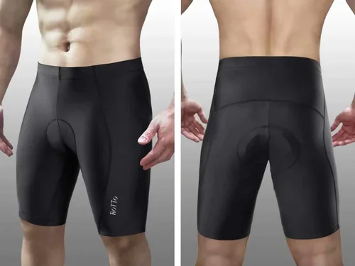 Miniatura 6 de ROTTO Pantalones cortos de ciclismo para hombre con acolchado de gel