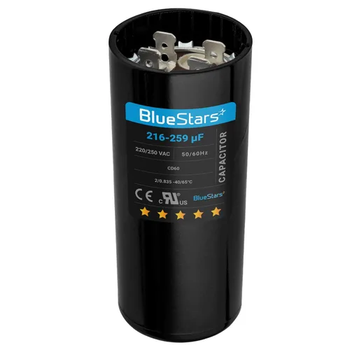 Miniatura 24 de [[Listado UL] BlueStars 108-130 uF MFD 110-125 VCA voltios ±20% 50/60 Hz CD60 Condensador de arranque redondo AC Pieza de repuesto eléctrico