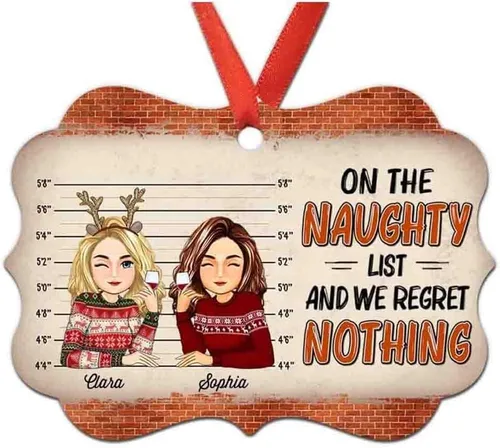 Miniatura 34 de Adorno personalizado con texto en inglés «Best Friend are Hard to Find Because The Very Best is Already Mine», adorno de Navidad personalizado 2023