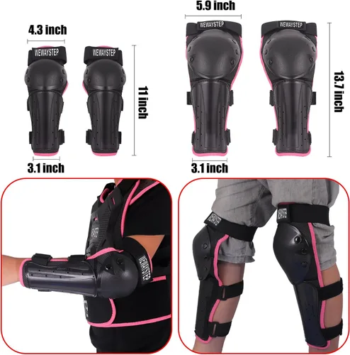 Miniatura 6 de Armadura de Bicicleta de Tierra para Niños - Equipo Protector de Motocross con Protector de Pecho, Rodilleras y Coderas para Ciclismo y Conducción