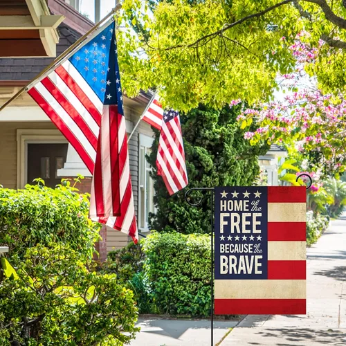 Miniatura 5 de Bandera decorativa para el jardín con motivo del 4 de julio, diseño patriótico de Estados Unidos, Día de los Caídos de Estados Unidos, decoración