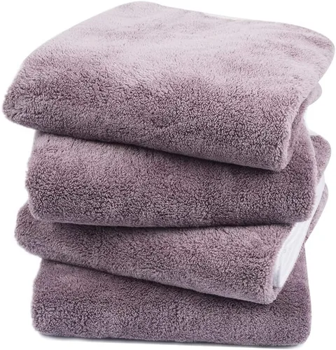 Miniatura 11 de KinHwa Toallas de mano de microfibra para baño, toallas faciales suaves y absorbentes, toallas de mano grises para baño, paños de lavado para spa