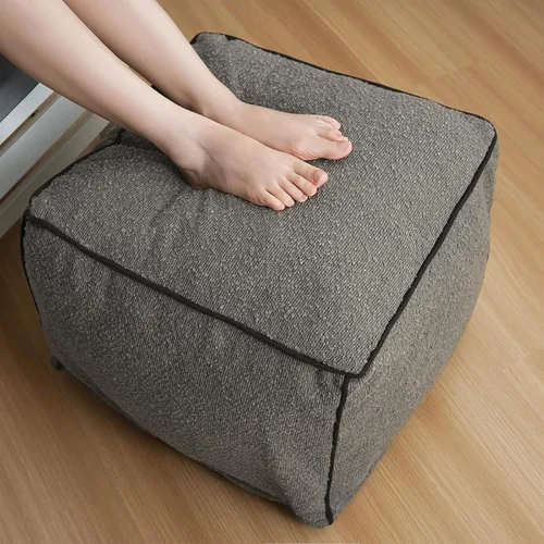 Miniatura 8 de Puf otomano relleno de espuma moderno pufs para sala de estar, silla decorativa de 20 x 15 pulgadas, taburete bohemio relajado para sala de estar
