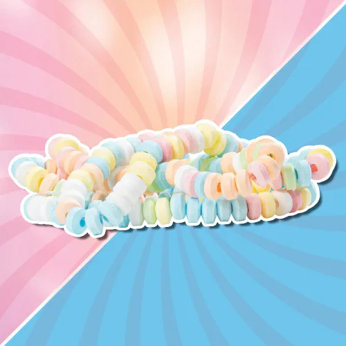 Miniatura 4 de 36 collares de dulces envueltos individualmente, estilo gargantilla, joyas nostálgicas de caramelo pastel perfectas para recuerdos de fiesta