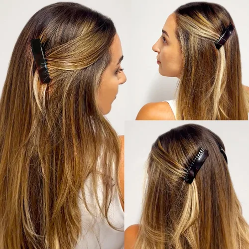 Miniatura 2 de Camila Paris CP2942 - Peine lateral francés para el cabello, concha pequeña de tortuga, peines de pelo con torsión francesa decorativos, pinzas