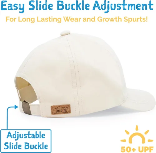 Miniatura 4 de JAN & JUL Gorra de béisbol de algodón UPF 50+ (bebé, niño pequeño, niños)