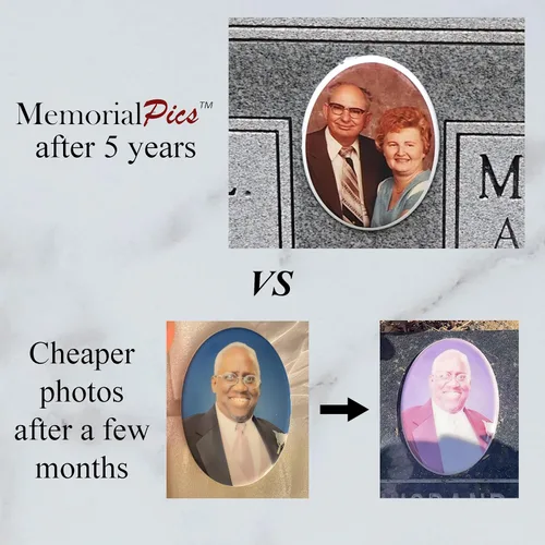 Miniatura 2 de Imagen de cerámica personalizada para lápida, placa conmemorativa de foto de porcelana personalizada para lápidas, decoración de tumbas impermeable