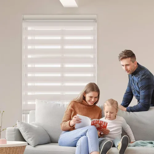 Miniatura 4 de Personalizadas MYshade - Persianas de cebra para ventanas sin cordones, persianas para ventanas con filtro de luz, tratamientos para ventanas