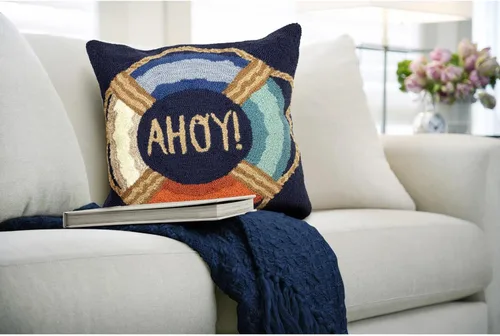 Miniatura 3 de Liora Manne Decorativo, insertos y fundas Ahoy azul marino, cojines de 18 x 18 pulgadas