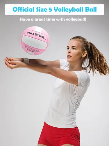 Miniatura 2 de Volleyball Official Size 5 Volleyball for Indoor Outdoor, Soft Touch Volleyballs for Adults Beach Play Pool Game Gym Training Play, Durable Design