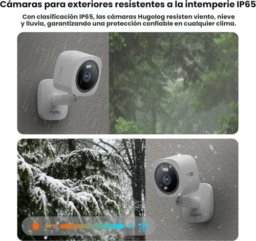 Miniatura 2 de Hugolog Cámaras de seguridad 3K 5MP para interiores y exteriores para seguridad del hogar, cámara para el hogar con visión nocturna a