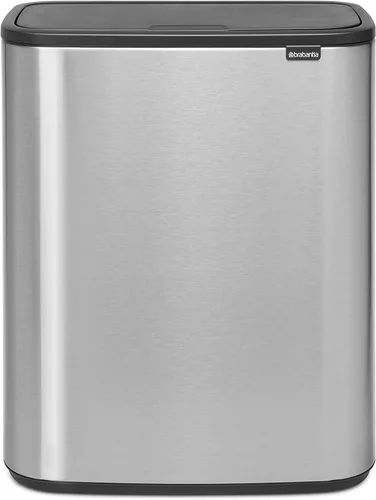 Miniatura 29 de Brabantia Bo Cubo de basura - 1 cubo interior de 9.5 galones (acero mate FPP) cubo de basura para residuos/reciclaje, compartimento extraíble +