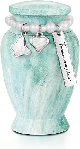 Miniatura 32 de Dletay Urnas pequeñas para cenizas humanas, recuerdo de 2.85 pulgadas, mini urna de cremación conmemorativa para mujeres y hombres, urnas funerarias