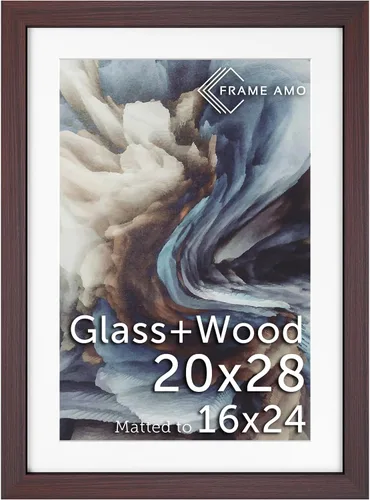 Miniatura 132 de Frame Amo Marco de póster de madera maciza de 13 x 19 pulgadas, color natural, tapete blanco para imagen de 11 x 17 pulgadas, parte frontal