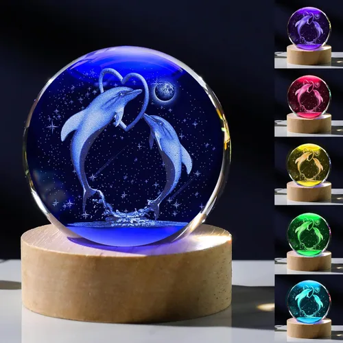Miniatura 39 de Regalos de ajolote 3D para mujer, bola de cristal de 2.362 in, figuras de ajolote, decoración de animales de cristal, artículos de animales