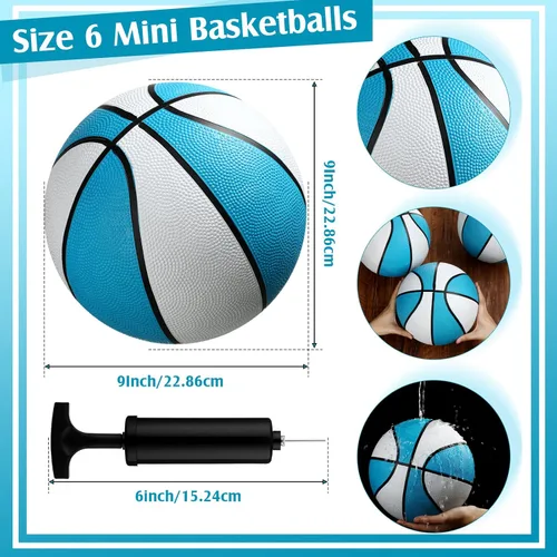 Miniatura 2 de Honoson Paquete de 6 unidades de baloncesto para piscina acuática, de goma, impermeables, para fiestas de verano en el lago