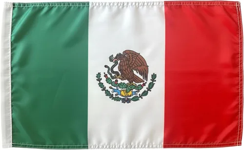 Miniatura 2 de JLP 6 pies de alto 1/4 en poste 19x12 en bandera de México