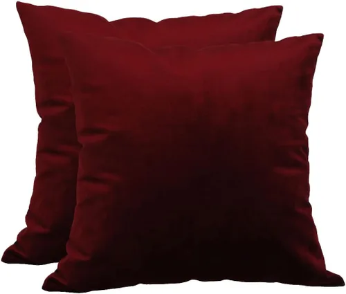 Miniatura 72 de TangDepot - Funda de almohada lisa de terciopelo, funda de cojín supersuave de lujo, muchas opciones de colores y tamaños