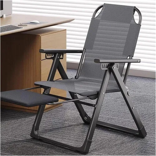 Miniatura 9 de Silla de oficina, silla reclinable plegable de lujo, reposabrazos ajustable, respaldo alto, perezosa, cómoda, silla de oficina moderna nórdica