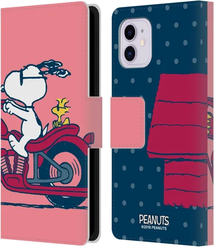 Miniatura 248 de Head Case Designs Funda de piel con licencia oficial de Peanuts Snoopy & Woodstock Balloon Halfs and Laughs para Apple iPhone 7/8/SE 2020 y 2022