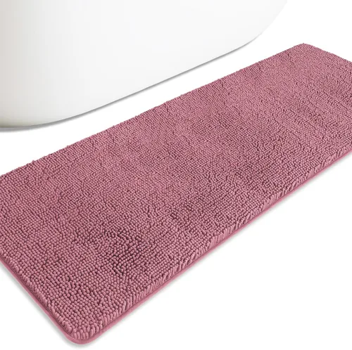 Miniatura 34 de Alfombra de baño pequeña de 12 x 18 pulgadas, lavable y absorbente, antideslizante, alfombra de baño de felpilla gruesa y suave para baño, ducha