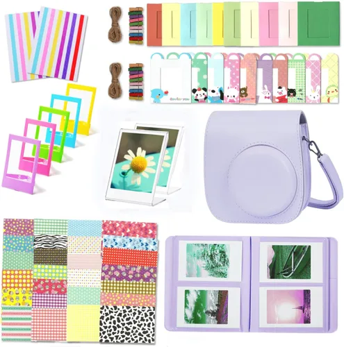 Juego de accesorios para cámara instantánea Mini 12, compatible con Fujifilm Instax Mini 12, incluye funda/álbum/marcos para colgar en la