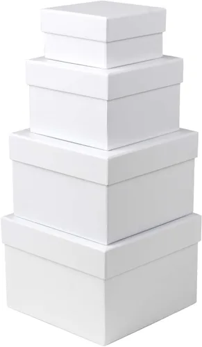 Miniatura 19 de Briful Cajas de regalo cuadradas con tapas, juego de 4 cajas de regalo rosadas, cajas de regalo de varios tamaños, cajas de regalo para regalos