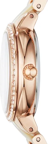 Miniatura 3 de Fossil Virginia - Reloj de cuarzo de acero inoxidable con detalles de cristal para mujer, Virginia - ES3282