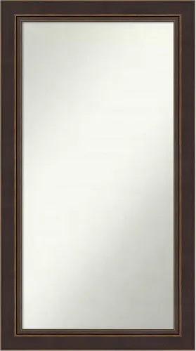 Miniatura 407 de Amanti Art Espejo de baño de bronce para sobre el fregadero, 24 x 24 pulgadas, espejo cuadrado de bronce Lara para tocador, marco de madera