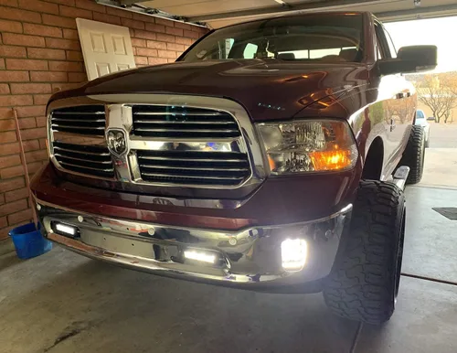 Miniatura 4 de iJDMTOY Kit de luces antiniebla LED de xenón Mini-SR color blanco compatible con Dodge RAM 1500 2011-18, incluye (2) barras de luz LED blancas de 30