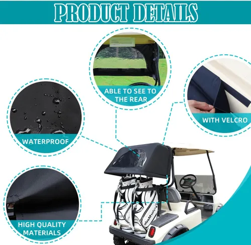 Miniatura 2 de Kit de cubierta de lluvia para bolsa trasera universal Carro de golf OEM