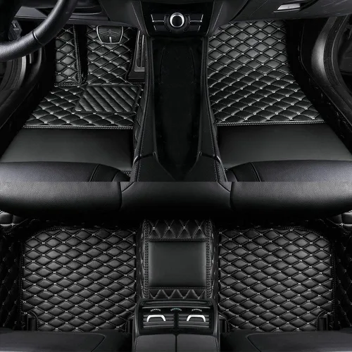Miniatura 15 de Personaliza las alfombrillas de cuero de lujo de protección para todo tipo de clima para automóviles, SUV y camiones según el modelo automotriz azul