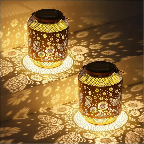 Miniatura 10 de Faroles solares para exteriores impermeables con diseño de colibrí para jardín, regalos de cumpleaños para mujeres, mamá, abuela, luces solares