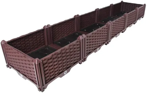 Miniatura 58 de BAOYOUNI - Juego de jardinera cuadrado para jardín elevado, maceta de plástico, caja de cultivo para verduras, hierbas, flores y plantas suculentas
