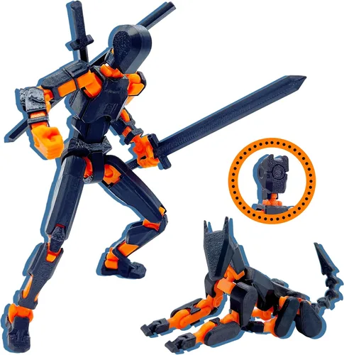 Miniatura 9 de Uodofy (Ensamblaje Completado) T13 Conjunto de Figuras de Acción 3D, Dummy Robo Titan 13 Figuras de Acción, Juguete 3D Impreso de Múltiples