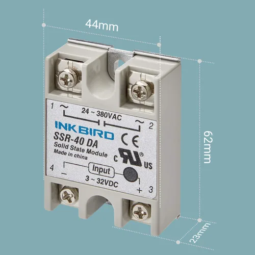 Miniatura 3 de Kit de controlador de temperatura PID Inkbird, alto voltaje de 100ACV a 240ACV, viene con relé de estado sólido SSR 40DA, termopar tipo K