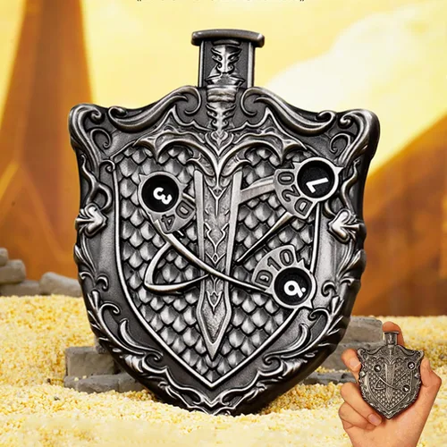 Miniatura 8 de UD - Juego de dados mecánicos de ruleta únicos DND Steampunk Dragones de metal D y D con dados TRPG DND 7 en 1 Spinner Metal D&D Juego de dados