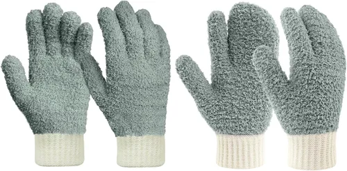 Miniatura 8 de MIG4U Guantes de limpieza de microfibra para el hogar, guantes para limpiar persianas, ventanas, contraventanas, muebles y coche, reutilizables, sin