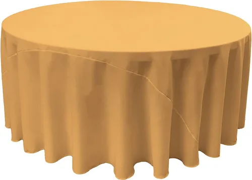 Miniatura 13 de LA Linen - Mantel redondo lavable de popelina de poliéster, resistente a manchas y arrugas, 51", mantel de tela para comedor, cocina, fiesta, Negro