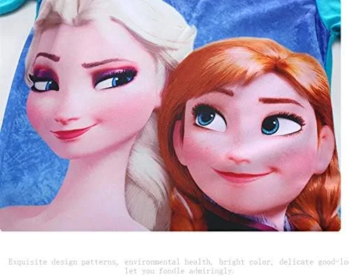 Miniatura 2 de Pijama Elsa de manga larga para niñas pequeñas, color rosa, pijama de algodón para niños, Rosado