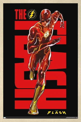 Miniatura 7 de Trends International DC Comics Movie The Flash - Póster de pared de Barry Allen Versión enmarcada de caoba